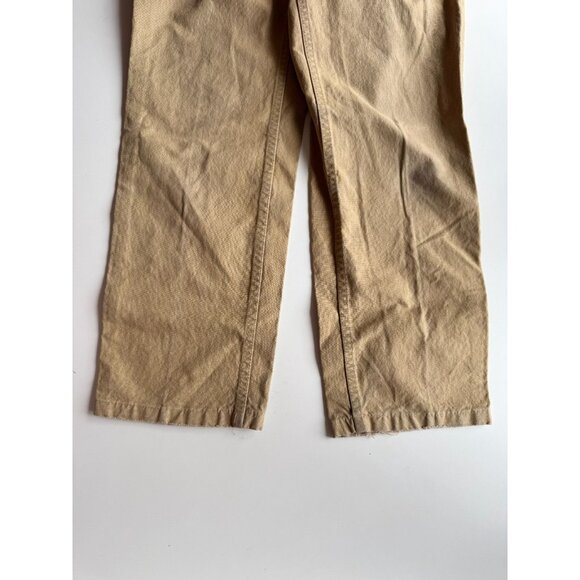 Vintage FILSON Tan Cotton Oil Finish Single Tin Cloth Canvas Work Pants, Size 28 - Picture 7 of 16